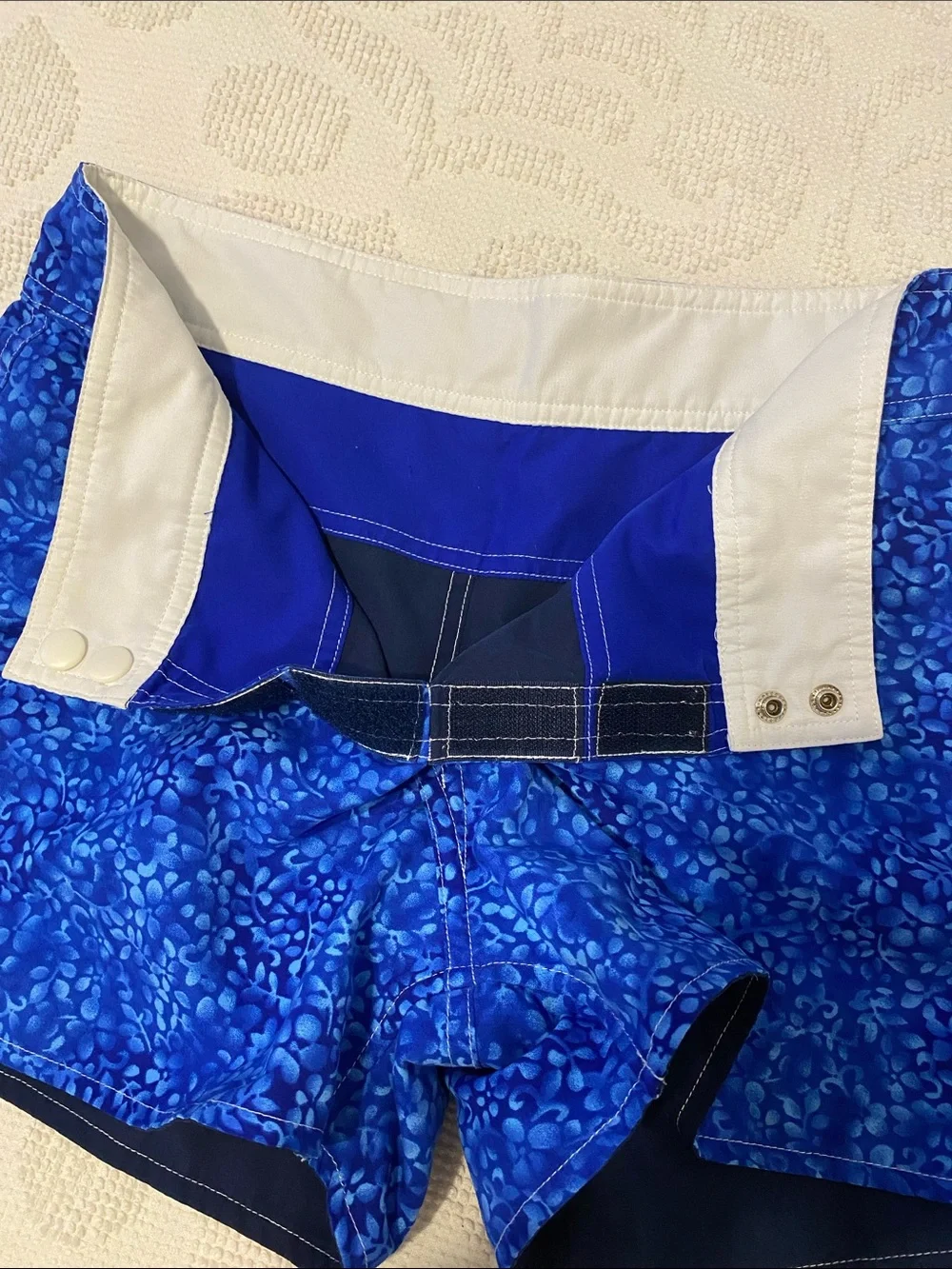 Source Unknown Royal Blue Floral High-Waist Women's Shorts
